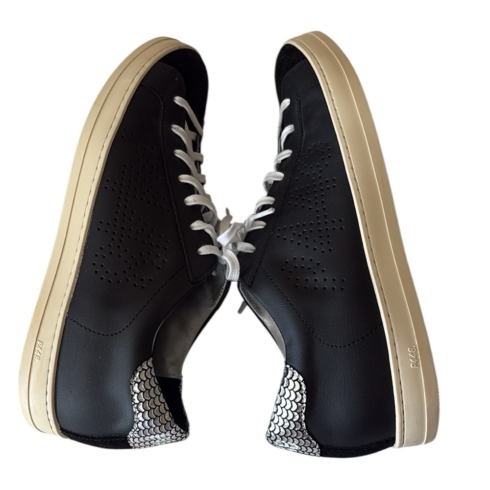 P448 Made in Italy Black Suede with Silver Metallic accent,W42=11.5/12, M=9.5-10 - Picture 3 of 16